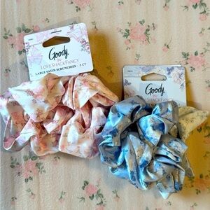LOVESHACKFANCY X WET BRUSH Pink and Blue Scrunchie Set NWT
